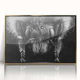 Framed wall art featuring detailed insect and arachnid designs, showcasing bees in a vibrant gold acrylic frame, perfect for nature lovers’ home decor.