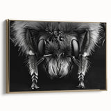 Framed wall art collection showcasing a vibrant design of bees and arachnids, with a luxurious gold frame. Ideal for nature lovers and home decor enthusiasts.