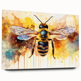 Close-up of a side view of a stunning acrylic glass wall art piece showcasing intricate insect and arachnid bee designs, perfect for nature-inspired decor.