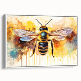 Framed wall art featuring a detailed bees and arachnids design on canvas, showcasing vibrant colors and intricate illustrations, ideal for nature enthusiasts.