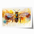 Colorful wall art print featuring a detailed illustration of various bees and arachnids, showcasing intricate designs and vibrant colors, perfect for nature enthusiasts.