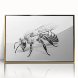 Framed wall art featuring a detailed illustration of bees and arachnids, with a gold-accented acrylic front, perfect for nature enthusiasts and home decor.