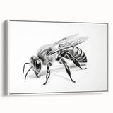 Framed wall art showcasing a vibrant bee and arachnid design on a white canvas, adding a modern touch to any room décor. Ideal for nature lovers and art enthusiasts.