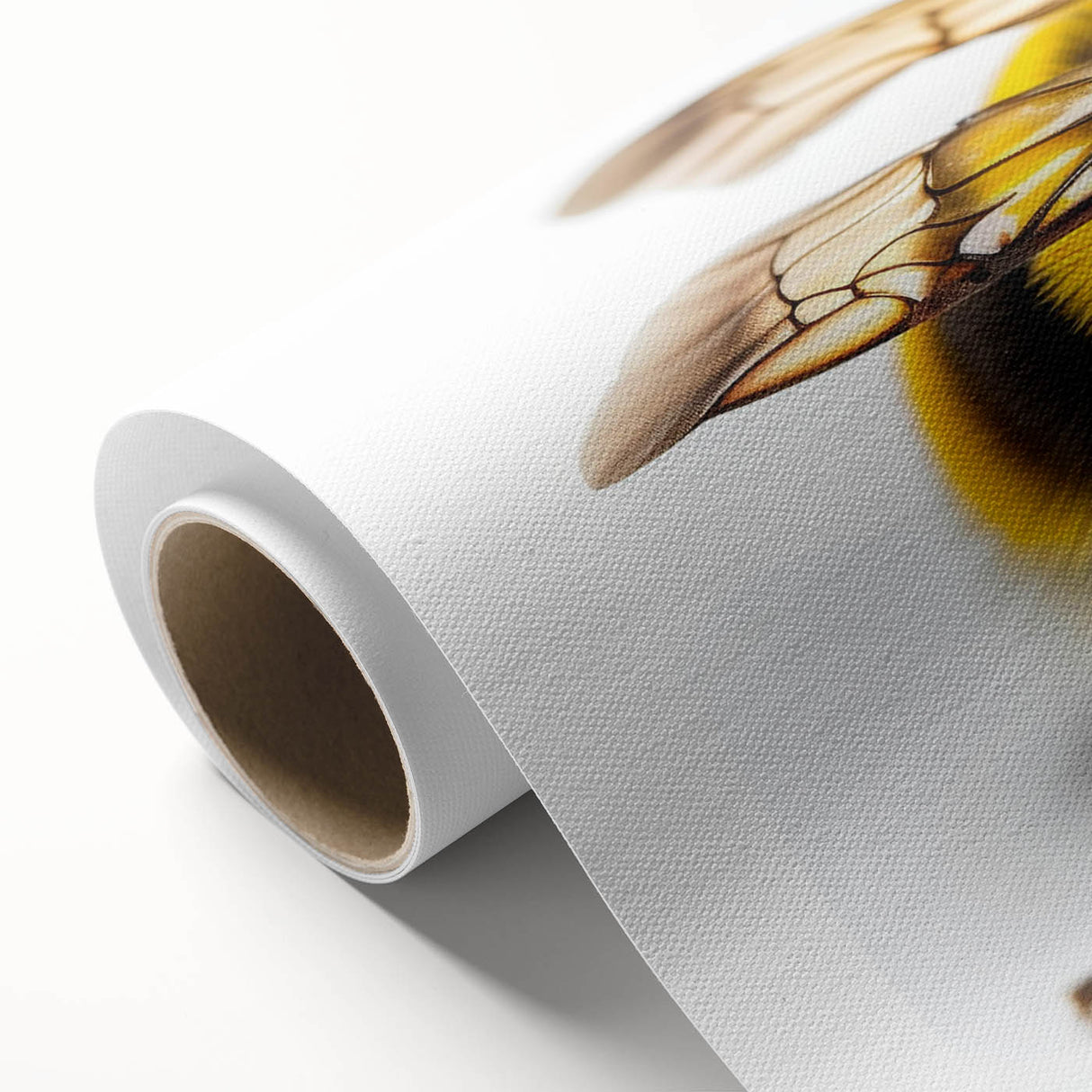 Vibrant rolled canvas wall art showcasing a detailed design of bees and arachnids, perfect for nature lovers, packaged securely in a protective tube.