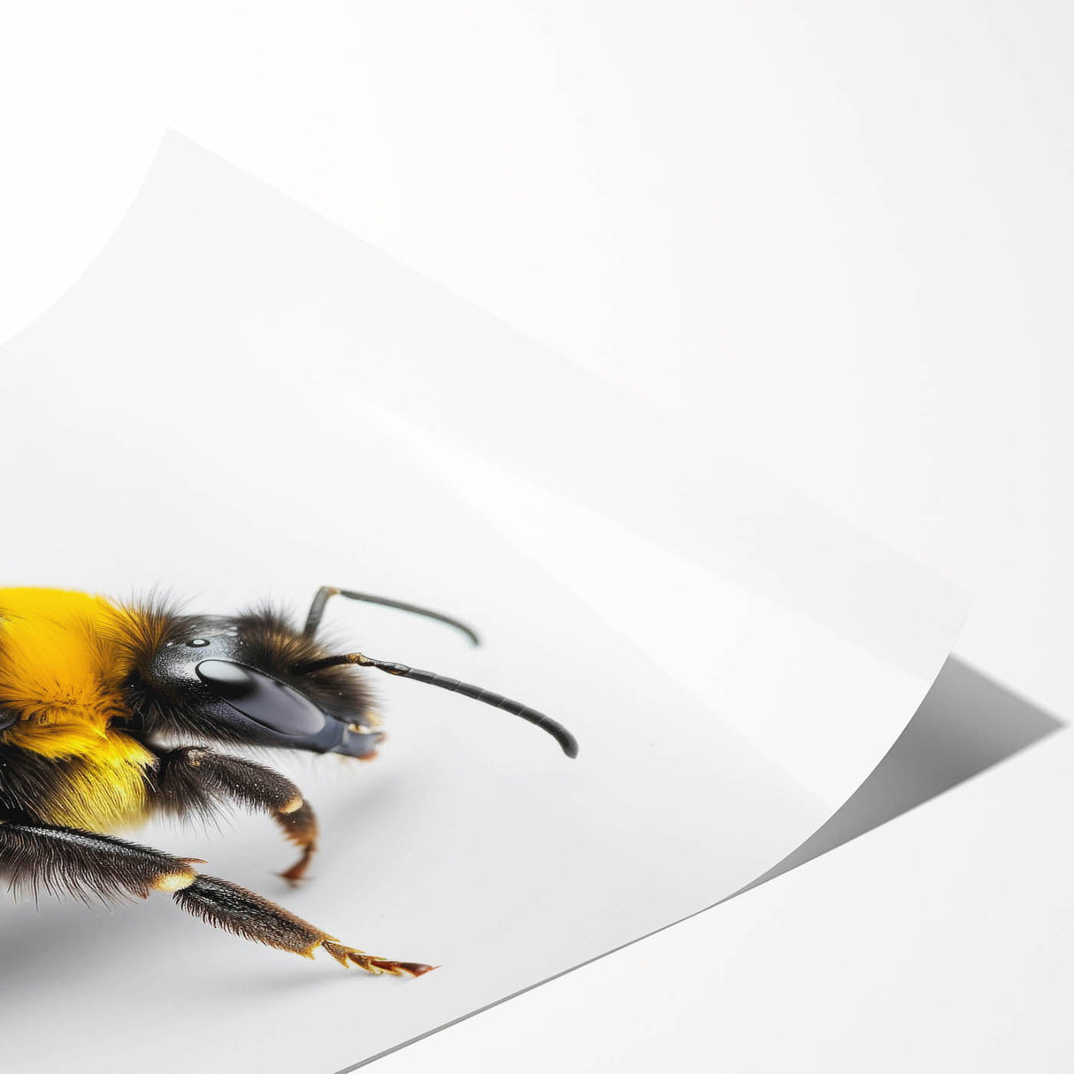 Colorful wall art print showcasing a detailed design of bees and arachnids, rolled and ready for display, perfect for nature enthusiasts and home decor.