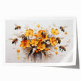 Vibrant wall art print showcasing various insect and arachnid species, including bees, in intricate detail, rolled for easy display and shipping. Perfect for nature enthusiasts and home decor.