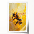 Colorful wall art print showcasing various insects and arachnids, including bees, designed for educational and decorative purposes, rolled for easy shipping.