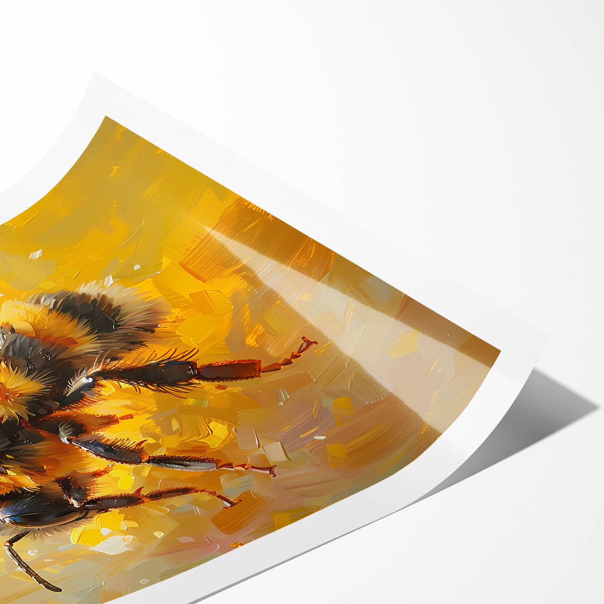 Colorful wall art print showcasing detailed illustrations of bees and arachnids, rolled and ready for display. Perfect for nature enthusiasts and modern decor.