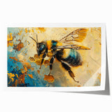 Vibrant wall art print showcasing a detailed illustration of bees and other arachnids, designed for insect lovers, featuring bright colors on high-quality paper, perfect for home decor.