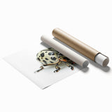 Beetle-themed wall art print showcasing intricate insect and arachnid designs in vibrant colors, rolled and ready for framing, ideal for nature enthusiasts.