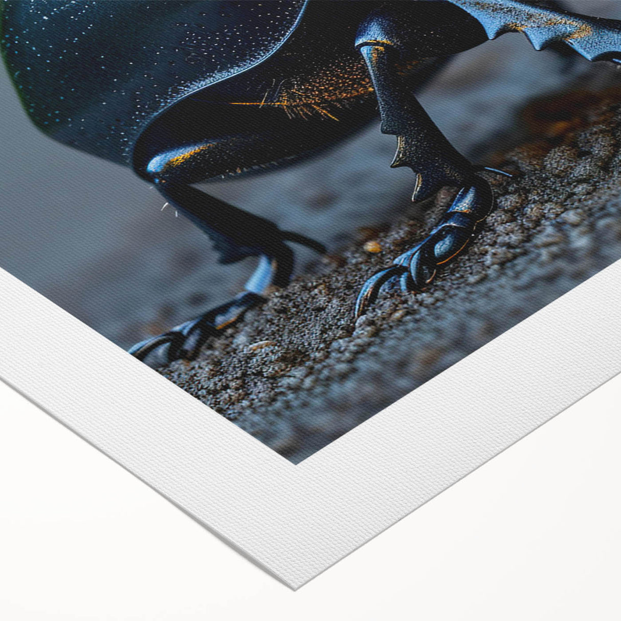 Colorful rolled canvas wall art showcasing intricate insect and arachnid beetle designs, perfect for nature enthusiasts seeking unique home decor.