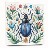 Acrylic glass wall art showcasing a detailed insect and arachnid beetle design, displayed in a side view without pins, perfect for modern decor enthusiasts.