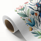 Colorful rolled canvas featuring a detailed insect and arachnid beetle design, perfect for nature enthusiasts. The artwork showcases vibrant hues and intricate patterns, ideal for enhancing home decor.