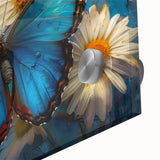 Close-up of a vibrant butterfly wall art design on acrylic glass, showcasing intricate details and vivid colors, ideal for insect and arachnid enthusiasts.