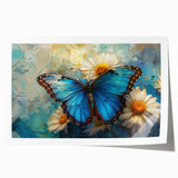 Colorful butterfly and arachnid wall art print, showcasing intricate designs and vivid hues on a rolled canvas, perfect for nature-themed decor.