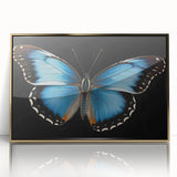 Framed wall art featuring a vibrant butterfly design surrounded by intricate insect and arachnid illustrations, set in a gold-accented frame, perfect for nature lovers.