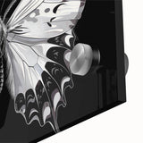 Close-up of a vibrant acrylic wall art piece featuring a detailed butterfly design, showcasing intricate colors and textures, perfect for insect and arachnid enthusiasts.