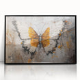 Framed wall art featuring a colorful butterfly design from the Insect and Arachnid collection, set in a sleek black frame, ideal for nature-themed decor.