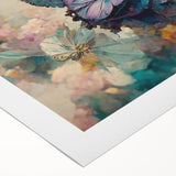 Colorful rolled canvas featuring intricate butterfly and insect designs, showcasing vibrant details and textures, ideal for nature-themed decor or educational use. Perfect for adding a unique artistic touch to any space.