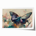 Colorful butterfly wall art print showcasing intricate insect and arachnid designs on a rolled canvas, perfect for home decor or educational display.
