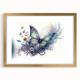 Gold-framed wall art collection featuring intricate butterfly and arachnid designs with a mat, perfect for enhancing modern home decor and nature-themed interiors.