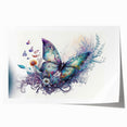 Colorful butterfly design wall art print showcasing intricate insect and arachnid illustrations, rolled for easy display, perfect for nature enthusiasts.