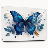 Colorful butterfly and arachnid wall art design displayed in a modern acrylic frame, showcasing intricate details and vibrant colors, ideal for nature enthusiasts.