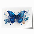 Colorful butterfly wall art print featuring intricate insect and arachnid designs, showcasing vibrant hues against a white background, ideal for nature-themed decor.