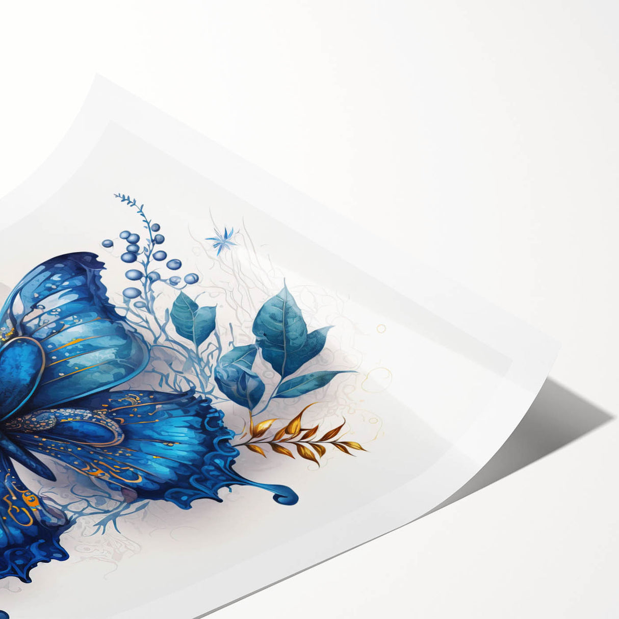 Colorful butterfly wall art print showcasing intricate insect and arachnid designs, rolled for easy display and shipping, perfect for nature enthusiasts and home decor.