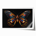 Vibrant butterfly and arachnid wall art print showcasing intricate designs in vivid colors, perfect for enhancing contemporary home decor, rolled for easy display.