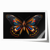 Vibrant butterfly and arachnid wall art print showcasing intricate designs in vivid colors, perfect for enhancing contemporary home decor, rolled for easy display.