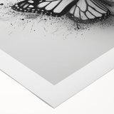 Rolled canvas wall art showcasing an intricate butterfly design with vibrant colors, perfect for enhancing modern decor. Ideal for art enthusiasts and nature lovers.