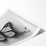 Colorful butterfly and arachnid-themed wall art print showcasing intricate designs and vibrant hues, ideal for nature-inspired home decor. Perfect for art enthusiasts and collectors.