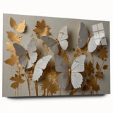 Colorful butterfly and arachnid wall art collection displayed in acrylic glass, showcasing intricate designs and vibrant colors, perfect for home decor accents.
