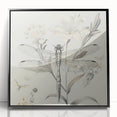 Framed wall art featuring a detailed dragonfly design, rendered in vibrant colors on acrylic, set against a sleek black frame for a modern aesthetic. Perfect for nature lovers and contemporary decor enthusiasts.