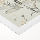 Dragonfly wall art design on rolled canvas, showcasing vibrant colors and intricate details, ideal for nature lovers and home decor enthusiasts. Perfectly packaged for easy display.