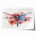 Colorful dragonfly wall art print showcasing intricate insect and arachnid designs, perfect for home decor. Vibrant colors and detailed illustrations create an eye-catching focal point.