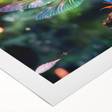 Vibrant rolled canvas wall art depicting a detailed dragonfly design, showcasing intricate patterns and bold colors, perfect for nature-inspired decor.