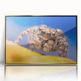 Framed wall art collection showcasing intricate insect and arachnid designs, featuring a gold-acrylic finish, perfect for nature-themed decor.