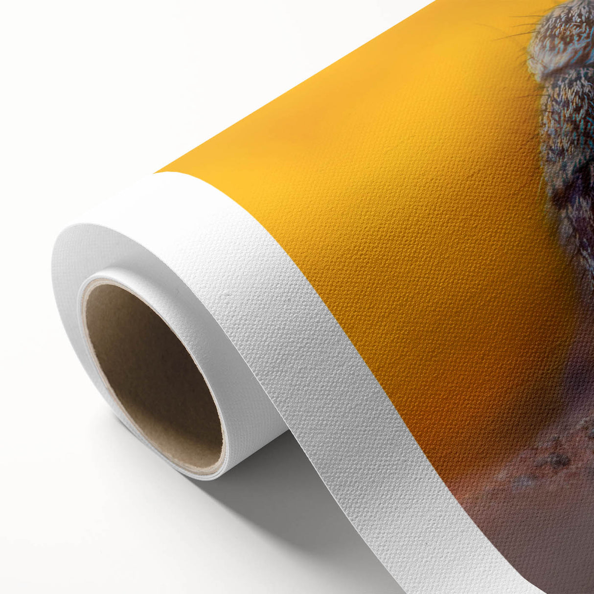 Intricate rolled canvas featuring a unique design of a spider and various insects, showcasing vibrant colors and detailed textures, perfect for wall decor enthusiasts.