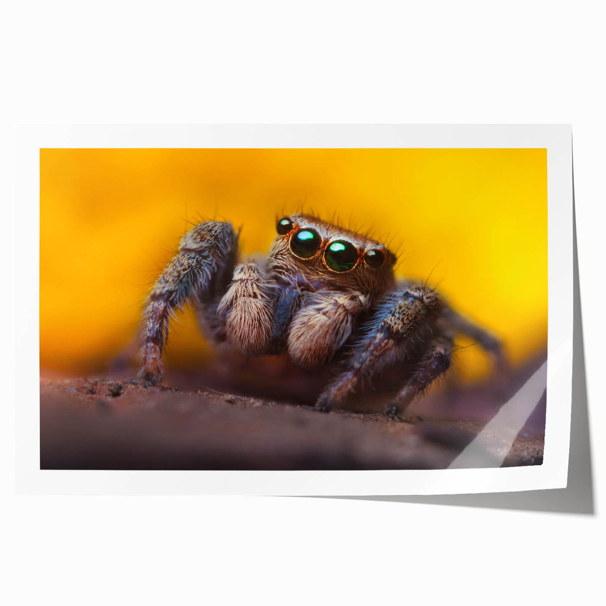 Intricate wall art design featuring various insects and arachnids, including a detailed spider illustration, printed on high-quality paper for home decor.