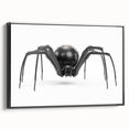 Framed canvas wall art showcasing a detailed insect and arachnid spider design with a sleek black frame, ideal for nature enthusiasts and modern decor.