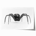 Intricate insect and arachnid wall art design featuring various spider illustrations on a rolled print, showcasing detailed linework and vibrant colors, perfect for nature enthusiasts.