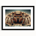 Framed wall art showcasing a detailed insect and arachnid spider design in a sleek black frame, featuring a white mat for an elegant finish. Perfect for nature enthusiasts and modern decor.