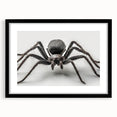 Black-framed wall art featuring intricate insect and arachnid spider designs, perfect for modern home decor, showcasing detailed illustrations against a white mat.