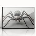 Framed wall art featuring a detailed design of various insects and arachnids, showcasing vibrant colors on a black background, perfect for nature enthusiasts and decor lovers.