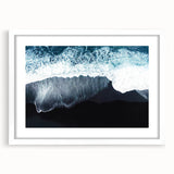 Framed wall art collection showcasing vibrant beach landscapes, featuring a white mat and sleek frame design, perfect for enhancing home decor with coastal vibes.