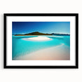 Black-framed wall art featuring a serene beach landscape design, showcasing soft waves and a sunset backdrop, perfect for enhancing home decor.