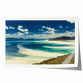 Vibrant rolled print showcasing a serene beach landscape design, featuring soft sand and calm ocean waves, perfect for enhancing home decor.