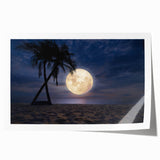 Vibrant beach landscape wall art print showcasing serene ocean waves and sandy shores, rolled for easy framing and display, perfect for coastal decor enthusiasts.